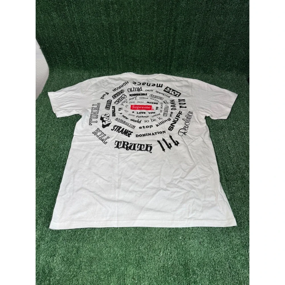 Supreme Spiral‎ Tee White  T Shirt White Mens Medium